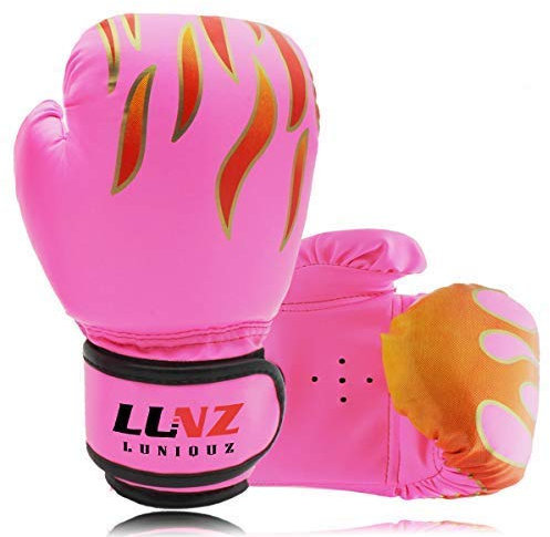 Luniquz Kinder Boxhandschuhe, Box-Handschuhe für Kinder von 3-16 Jahre Training Gloves 4OZ 6OZ 8OZ zum MMA, Muay Thai, Kickboxen und Sandsack Sport