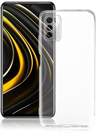 ROVLAK ¨¦tui Compatible avec Xiaomi Poco M3 Coque Transparente avec Fonction Anti-Jaunissement ¨¦tui Ultral Thin Soft TPU Silicone Case+Housse Anti-Choc Compatible avec Xiaomi Poco M3 Smartphone Case