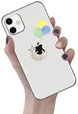 Emlivi Custodia per iPhone 11, ultra sottile, in silicone trasparente, antiurto, in TPU, morbido silicone trasparente, per Apple iPhone 11 (6,1 pollici), con gatti colorati