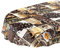 Wachstuchtischdecke abwaschbar Garten Tischdecke Wachstuch Rund Oval Eckig Indoor Outdoor Kaffee Braun Oval 180x140cm
