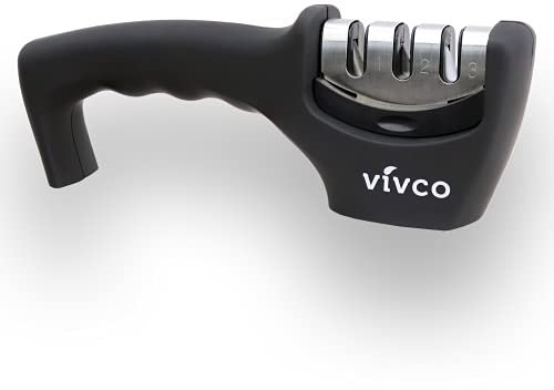 Vivco Knife Sharpener Professional Triple Step Diamond Tungsten & Ceramic Kitchen Utensil