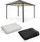 blumfeldt Pantheon Solid Sky Ambient Solar Pavillon, Komplett-Set, mit Seitenwänden, mit Moskitonetzen, Material Gestell: Aluminium, Material Dach: Polycarbonat, Maße: ca. 3 x 4 m, hellgrau