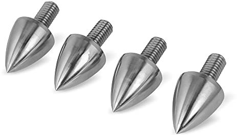 PrecisionGeek - Stainless Steel Speaker Spikes M6, Cone 20mm diameter for HiFi Speakers, Stands, SoundBars - Set of 4 Spikes