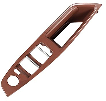 Griffverkleidung Für BMW 5er Verbesserte Linke Fahrerseite Innere Türgriffverkleidung Beige Schwarz F10 F11 F18 520i 523i 525i 528i 535i Auto Innengriff (Color : Red Brown-Panel)