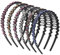 Serre-Têtes à Strass Bandeaux de Cheveux en Cristal Diamant Imitation Bandeau de Cheveux de Dents Antidérapant pour Femmes et Filles Yoga Sports, 6 Pièces