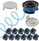 TURMIN SpuleTrimmer 14 Stücke für Ryobi Rasentrimmer, Ersatzspule Trimmerfadenspule Autofeed Spule Trimmerdraht Set, Kompatibel mit Ryobi One + AC14RL3A-18V 24V 40V Rasentrimmer