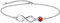 Suplight 925 Argent Sterling Grenat Rouge Janvier Pierre de Naissance Bracelet de Cheville pour Femmes Ado Filles Été Plage Bijoux Dainty Infini Bracelet de Cheville