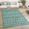 Paco Home Outdoor Teppich Wetterfest Balkon Boho Wohnzimmer Küche Skandinavisch Muster Einfarbig 3D Effekt Modern, Grösse:120x160 cm, Farbe:Türkis 3