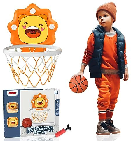 xwin sportseries Mini Basketball Hoop Set with Ball, Net And Pump Wall Mount Hoop with Digital Counter, Sound, Basketball Sports Games Toys for Kids 3 to 12