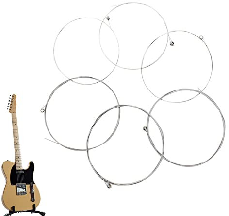 VENTDOUCE E-Gitarrensaiten 1-6 Saitensatz | E-Gitarrensaiten 1-6 Saitensatz | Hellere, knusprigere Saiten mit brillanter Klangqualität aus Stahl für E-Gitarren, beschichtet mit Nickel 1-6 Saitensatz