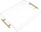 Bandeja de acrílico con Mango de Oro, Bandeja de Cocina, Bandeja de Servicio, Bandeja de Desayuno, Mesa de café, Mesa de café, Bandeja Decorativa (30cm x 30cm x 5cm)