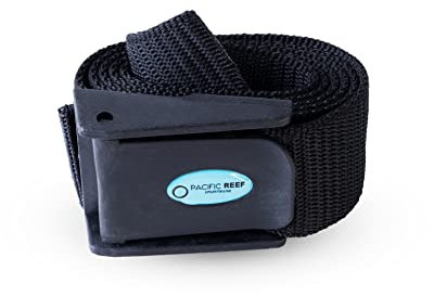 PacificReef ® Tauchgürtel aus Gummi und Nylon, mit Schnellverschluss, Metall- und Kunststoffschnalle zum Schnorcheln, Spearfischen, elastische Gürtelschnalle (Nylon-Gürtel mit Kunststoffschnalle)