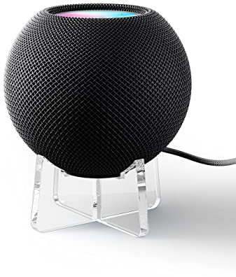 Acrylic Stand for Homepod Mini(2020 Released), Homepod Stand Holder,Safe Stable Mount Protects Home pod Mini Speaker Well (Transparent)
