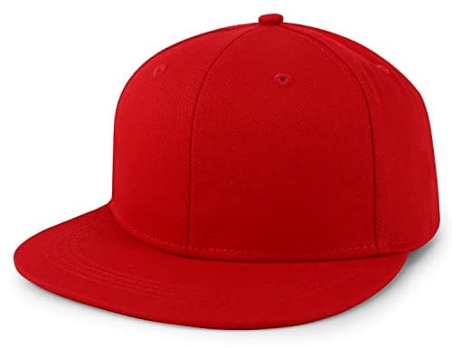 Armycrew Übergroße 2XL strukturierte Flatbill Snapback Kappe für große Köpfe, Rot/Ausflug, einfarbig (Getaway Solids), XX-Large