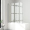 Duschwand für badewanne 140x140cm 3-teilig Faltwand für Badewanne, 6mm Nano Glas Duschwand Badewannenaufsatz Duschtrennwand Duschabtrennung