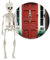 com-four® 40cm Deko Skelett für Halloween - Skelett aus Kunststoff zum Hängen - Skelett mit Grusel-Faktor für Halloween, Fasching, Mottopartys (L - 1 Skelett - 40cm)