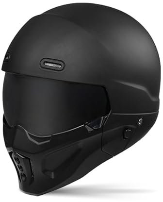Motorrad Vintage 3/4 Integralhelm Motorrad Scooter Retro Classic Crash Racing Touring für Scooter Racing Moped Cruiser DOT/ECE-Zertifiziert C,XXL