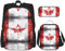 ZYVIA Retro Kanada Flagge 3-teiliges Tasche Rucksack Mittagessen Tasche und Bleistift Beutel Set Stark und Verschleißfest Große Kapazität für Schulen Bergsteigen Training, Schwarz , Einheitsgröße