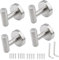 Gancio per accappatoio, in acciaio inox SUS 304, da parete, per bagno e cucina, gancio a vite in metallo, gancio da parete per asciugamani da bagno (4 astilla)