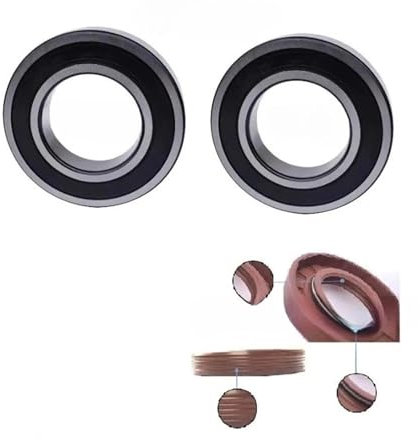 1 jeu de joints d'huile de roulement. Compatible avec le joint d'eau de machine à laver à tambour LG (37 x 66 x 9,5 x 12) + roulements 2 pièces (6205 6206).