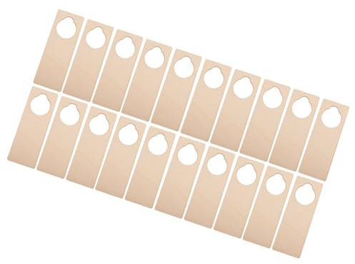 EXCEART Türschild Aus Unlackiertem Holz 20 Stück Blanko Holzaufhänger Schild Zum Basteln Diy Türklinkenschild „No Disturb“-Hängeschilder Holz-Geschenkanhänger Memoboard-Anhänger