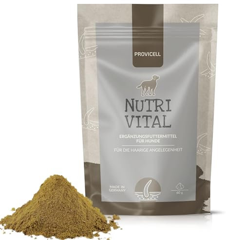 Provicell NutriVital Haut & Fell-Komplex für Hunde 60 g | Mit Biotin & Omega-3 | Haut- & Fell-Pflege bei Fellwechsel | Natürliche Hilfe für den Hund | Mit Tierärzten in Deutschland hergestellt