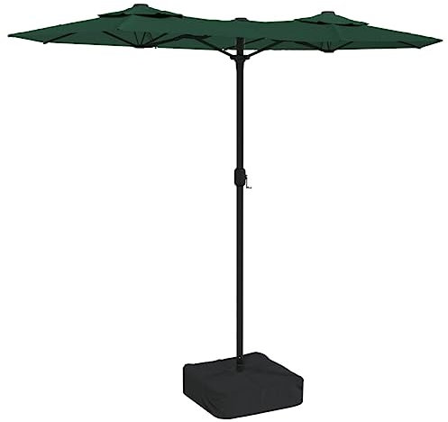Genérico Sombrilla Doble de jardín Verde 316x240 cm,Sombrillas-362962