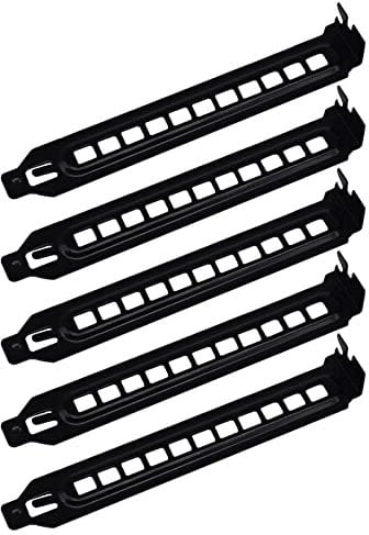 Oadnijuie 5Pcs PC Case Blanking Plate For MATX Computer Chassis Back PCI Slot Cover Heat-dissipation Ventilation Baffle 5Pcs PCI Slot Covers Metal Computer Case Cover Plate