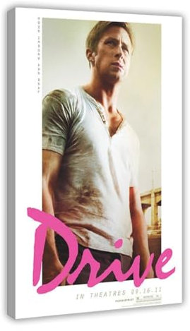 Filmposter Drive Ryan Gosling 5,107.9 cm auf Leinwand, Schlafzimmer-Dekor, Sportlandschaft, Büro, Raumdekoration, Geschenk, Rahmen-Stil, 60 x 90 cm