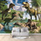 Papier Peint Panoramique Monde Des Dinosaures 400x280 cm Mural Papier Peint intissé Geant Poster Décoration pour Salon Chambre Chambre D'enfants Restaurant Murale