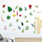 astylishome Wandtattoo Kinderzimmer Junge Wandaufkleber Removable Wall Decoration Grünes Blätter Wandtattoos für Babyzimmer Wohnzimmer Schlafzimmer Büro 0607