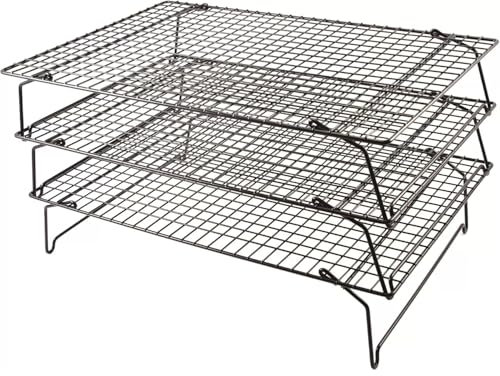3 Tier Stackable Non Stick Cake Cooling Rack Cakes Cupcakes Biscuits Tray Stand