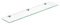 AQUALAVOS Glasablage Bad Glasregal Wand Wandablage Wandregal Badablage Glas Badezimmer 60 cm Badezimmer Regal Glas Klarglas 6 mm ESG Sicherheitsglas Badezimmerablagen