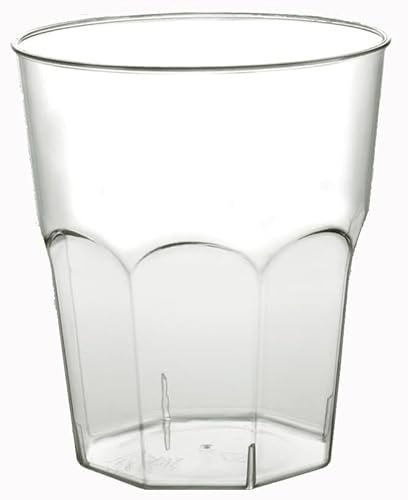 Monouso | 20 Vasos reciclables PS 350ml Ø8,5cm, Vasos para Cocktails, reciclables, Reciclables, Aptos Lavavajillas, 125 Usos, Resistentes, Restaurantes, Bares, Discotecas, Fiestas