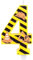 Zolunu Construction Theme Birthday Candle, Construction Birthday Cake Toppers for Boys, Number 4 Candle, Yellow Black Stripes Birthday Candle for Themed Birthday Party Decoration Supplies Favors Gifts