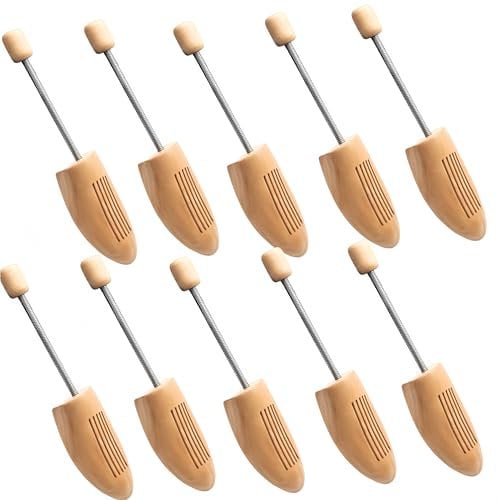 Hollylife 5 Pack Spring Wooden Shoe Tree Shoe Expander Log Shoe Last Stretcher Props Anti-Wrinkle Anti-Deformation Shoe Props Suitable for Leather Shoes Sneakers Canvas Shoes (UK 3-5.5 (EU 35-38))