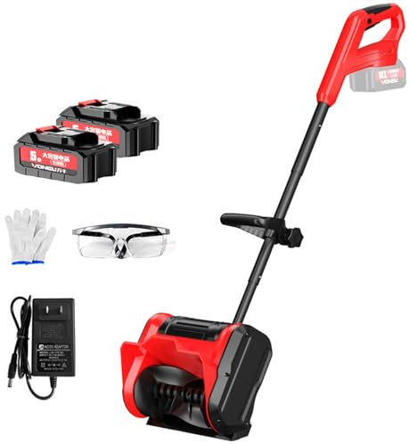 Fraise à neige électrique 3300 tr/min - Distance de lancer : 8 m - Pelle à neige pour la maison, l'usine, l'entretien des routes urbaines,brushedmotor-2 * 4500mah