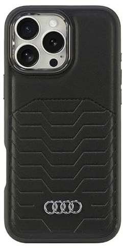 Audi Kunstledert Hülle für iPhone 16 Pro Max 6.9 schwarz AU-TPUPCMIP16PM-GT/D3-BK