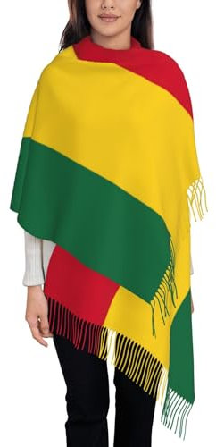 KWQDOZF Pashmina-Schal mit Flagge von Ghana-Aufdruck, Wickelschal für Damen, Winterschal für Damen, Hochzeitsschal, warme Schals
