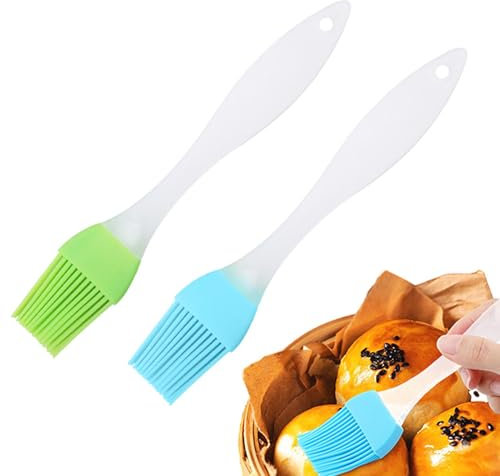 2 pennelli da forno in silicone, da cucina, per pastry, per cuocere, per alimenti, per grigliare, per dolci, per grigliare, per grigliate, pasticcini, per cucinare