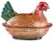 Hühner-Süßigkeitenschale mit Deckel, Tierförmiges Glasgefäß zur Aufbewahrung von Lebensmitteln, Bauernhof-Geflügelform, Lebensmittelbehälter, Glas-Huhn-Süßigkeitenschale für Küche, Süßigkeitenschale