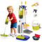Kids Cleaning Toys Set,14PCS Toddler Cleaning Toys with Broom and Dustpan Mop set, 2in1 Vacuum That Really Works,Toddler Vacuum Cleaner, Pretend Play Cleaning Supplies for Boys Girls Age 3-8 (Blue)