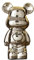 ImyHok Bücherregal Deko Bär Statue aus Keramik Aesthetic Room Dekoartikel Tierstatuen Zimmer Bücherregal Dekoration Skulptur (Silver)