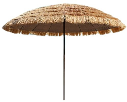 SBCGFY Sombrilla de Playa Hawaiana Tropical, sombrilla de Paja para Exteriores, sombrilla Impermeable para jardín, Piscina y Patio, Color Natural
