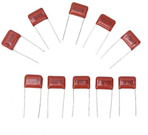 Gitarren Tone Kondensatoren P302 630V Hochwertige Elektrische Gitarre Ton Kondensator Set für E Gitarre und E Bass 10 Stück Dunkelrot