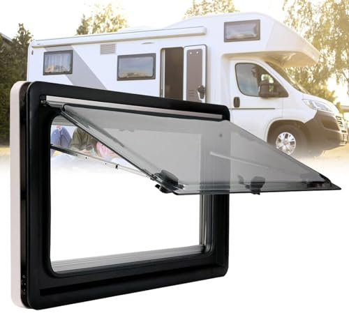 Finestra di ricambio per camper, con doppi vetri, incernierata, per roulotte e rimorchi