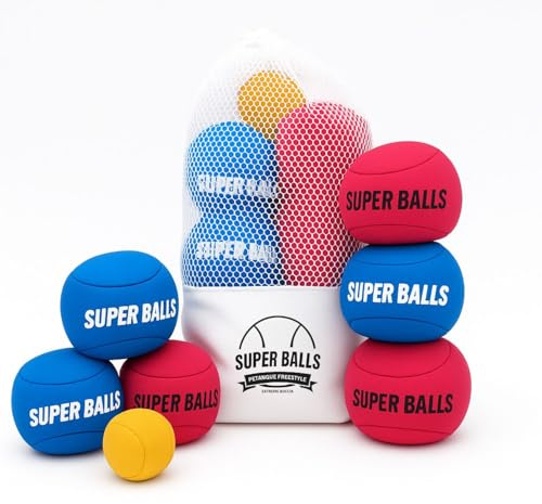 SUPERBALLS – El juego de petanca Freestyle extrema Boccia para todos los terrenos - Rojo & Azul