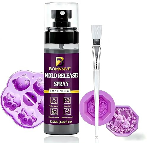 Formen-Trennspray, Silikonform Trennspray,Antihaft-Harz & Epoxy Trennmittel | Schnell Trocknende, Kerzenformtrennmittel, für Kunststoffformen, Silikonformen -120ml