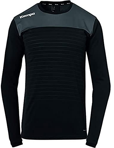 Kempa Herren Emotion 2.0 Langarmshirt Longsleeve, schwarz/Anthra, XXXL