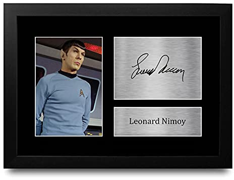 HWC Trading Leonard Nimoy A4 Gerahmte Signiert Gedruckt Autogramme Bild Druck-Fotoanzeige Geschenk Für Star Trek Tv-Show-Fans